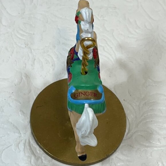 VTG1989 Hallmark Christmas Carousel Horse Ginger Number 4 Ornament/Table Decor - Picture 5 of 8